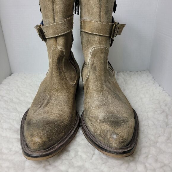 Mark Nason Skidway Dragon Rock Boots Mens Size 10.5 Brown Suede Shoes Rare.Boot main image 12